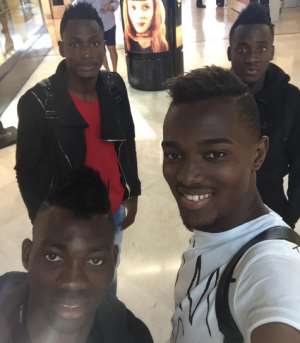 Here we come: Four Black Stars players fly to Congo