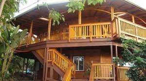 A bamboo house