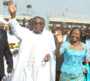 President Mills and wife Naadu Mills