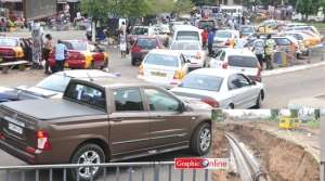 Relocation of utilities causes traffic jam at Kwame Nkrumah Circle