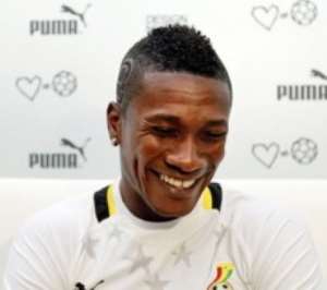 Asamoah Gyan happy moments
