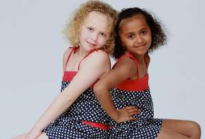 Beautiful black and white twins Kian and Remee turn seven