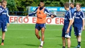 Kevin Prince Boateng training with Schalke on Monday