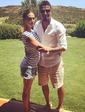 Maddoxs day: Kevin-Prince Boateng celebrates the baptism of his son