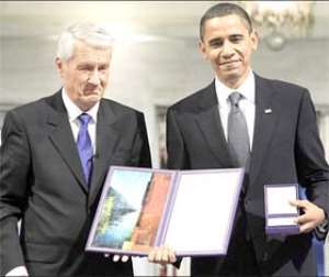 President Obama receives Nobel Prize for Peace