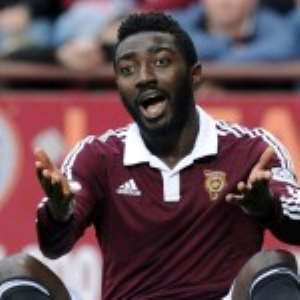 Ghana midfielder Prince Buaben could miss season opener for Hearts against St Johnstone on Sunday