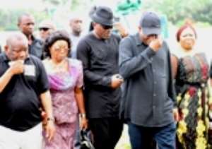 Photos from President Jonathan Brother's burial