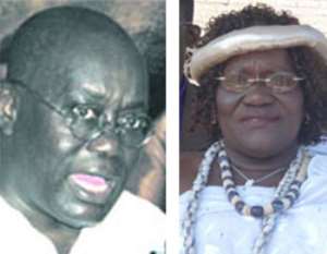 Nana Akufo Addo (left),  The late Theresa Ameley Tagoe (right)