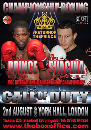 Boxing: Czech Mate,  Prince Gets Svacina For August 2nd Title Clash