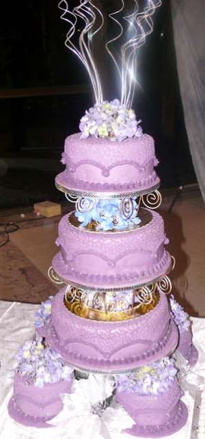 A cake on display at the ceremony