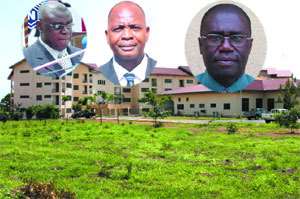 The UDS hostel under controvesy INEST From Left: Mr. Daniel Gyimah, Mr. Joseph Sam Amoah Akumbuno Former Registrar , Prof Nokoe, Ag Vice Chancellor