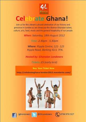 Celebrate Ghana 2012 - A Cultural Celebration of Ghana in London on 18th August 2012
