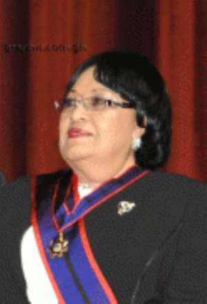 Mrs Joyce Bamford-Addo - Speaker of Parliament
