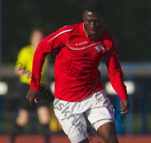 Patrick Twumasi (17) of JPFS/FK Spartaks, Latvian higher football league game between JPFS/FK Spartaks un Liepajas Metalurgs teams in Sloka Stadium, Jurmala, 29.09.2012