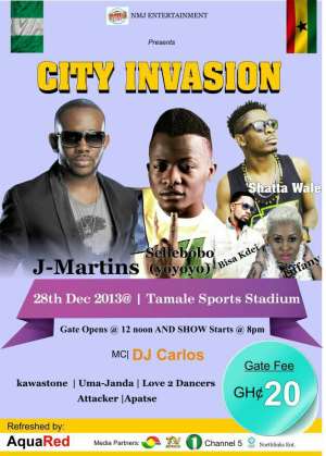 Shatta Wale, Bisa, J Martins And Others Storm Tamale For City Invasion Concert, December 28