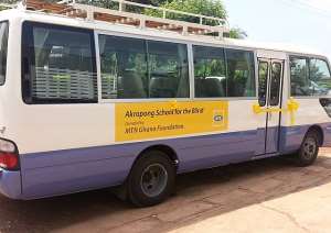 MTN provides ICT centre, 33-seater bus to the Akropong School for the Blind