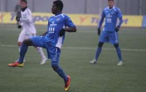 Derrick Mensah in action for Banik Ostrava