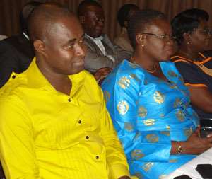 second from left Akua Sena Dansua with her deputy, James Ajemin Boateng at the launch of the festival in Accra