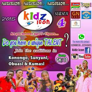 Kidz Icon 2015 Audition Starts In Konongo, Saturday 4th July