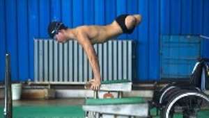 Legless swimmer overcomes disability