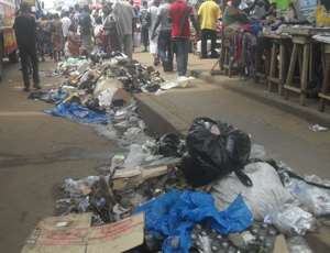 Some of the garbage's parading when HEALTH MATTERS visited the market