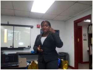 Dr.  Kafui Demasio –Delivering Her Lecture