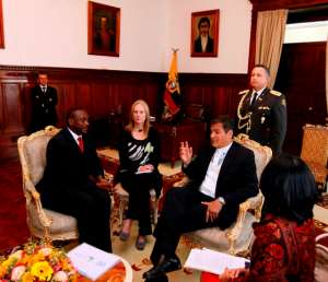 UNIDO DG Yumkella announces 2.5 million support to Ecuador's sustainable industrialization development initiatives: Receives Key to the City of Quito