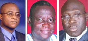 Minority Leader, Osei Kyei Mensah Bonsu (left), Mr. Kwabena Amankwa Asiamah, MP for Fanteakwa (middle), Deputy Minister of Energy, Mr. Inusah Fuseini (right)