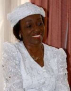 Nana Konadu Agyeman-Rawlings -  Former First Lady is claiming NDC logo of an eagle atop an umbrella as her creation.