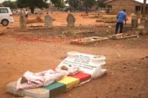 Sgt Adjeteys grave neglected at the La Cluster of Schools, with children turning the place into a football field.