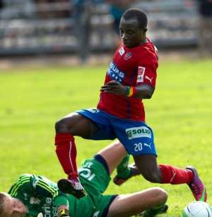 Ema Boateng scored twice for Helsingborg IF