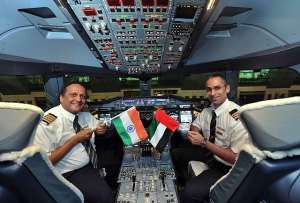 Emirates A380 Says Namaste Mumbai