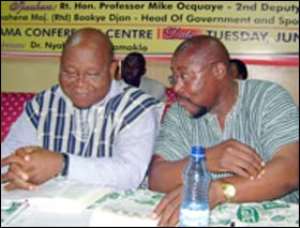 Prof. Mike Oquaye l with Dr. Nyaho Tamakloe
