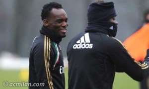 Michael Essien and Muntari played for AC Milan on Wednesday