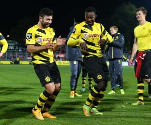 Ghanaian midfielder Evans Nyarko rescues a point for Borussia Dortmund in German lower-tier league game