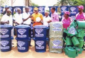 Fan Milk donates litter bins to Kasoa schools