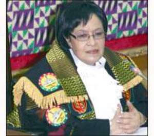 Speaker of Parliament, Justice Joyce Adeline Bamford-Addo