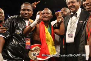 Library photo: Joseph Agbeko returns to Ghana with the title he lost to Perez