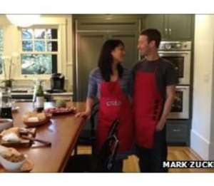 Pictures showed Mr Zuckerberg and his girlfriend cooking