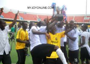 AshGold players jubilating after winning the SWAG Cup