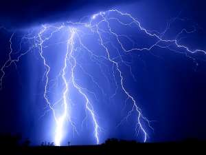 Lightning strikes girl