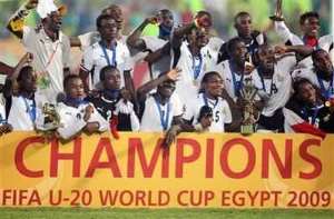 Satellites will take the U20 WOrld Cup trophy to president Atta Mills