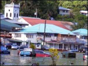 The devastation caused by the tsunami in American Samoa
