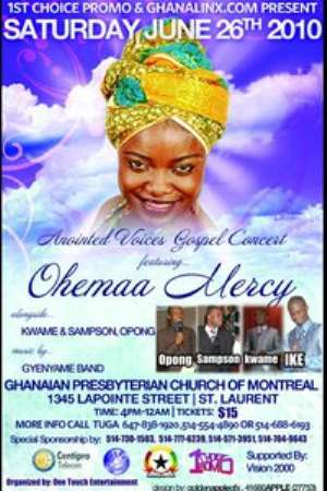 Anointed Gospel Concert -Ohemaa Mercy Live In Montreal, Canada