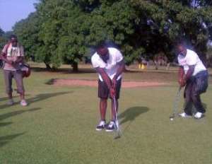 Photo News:Jim Iyke spotted playing golf in Cameroon