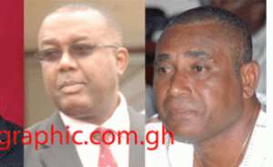 Messrs Victor Smith (left), Eastern Regional Minister and Kamel Ford - Volta Regional Minister
