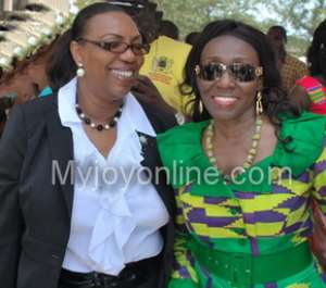 Mrs Betty Mould-Iddrisu, Minister of Education and Nana Konadu Agyeman-Rawlings