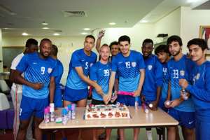 Asamoah Gyan shares Miroslav Stoch's birthday joy despite injury