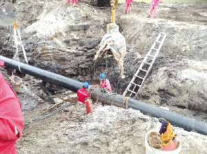 Welding works on gas pipeline completed