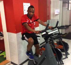 Ghanas Ishmael Yartey training at FC Sion after returning from the break